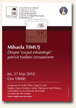 Mihaela Timus - Despre "corpul eshatologic" potrivit tradiţiei zoroastriene